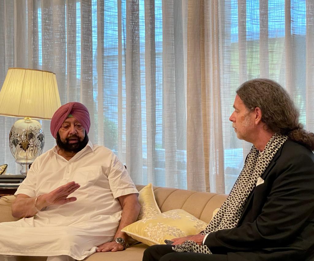 CM Capt Amarinder Singh and German Ambassador Walter. J. Lindner