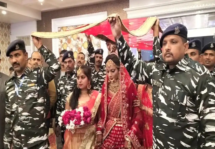 l CRPF men arrived as the bride's brother