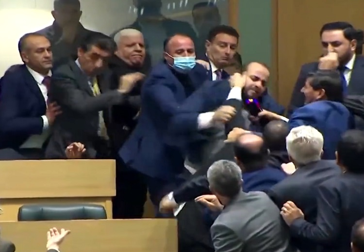 A video of the fight inside Parliament