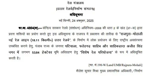 ਰਾਜਪੁਰਾ-ਮੋਹਾਲੀ ਰੇਲ ਲਿੰਕ