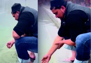 ਪਵਿੱਤਰ ਸਰੋਵਰ 'ਚ ਕੁਰਲੀ