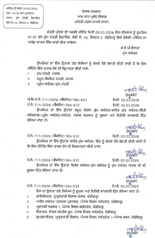 Punjab Cabinet meeting