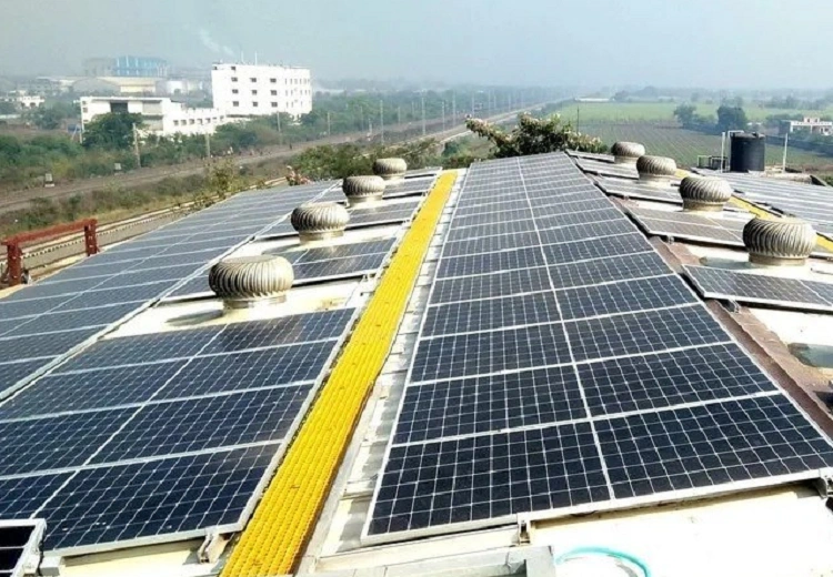 Solar panels on hospitals