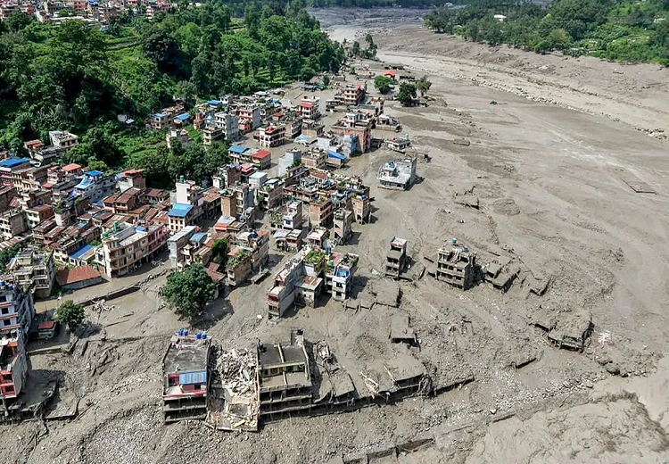 Nepal-Tibet border floods
