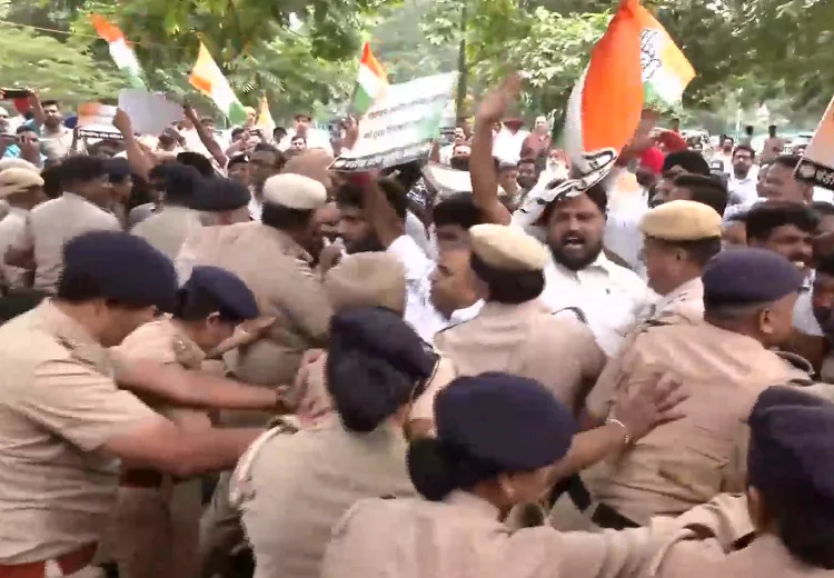 Congress protests in Chandigarh