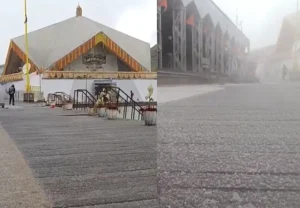 Snowfall at Sri Hemkunt Sahib